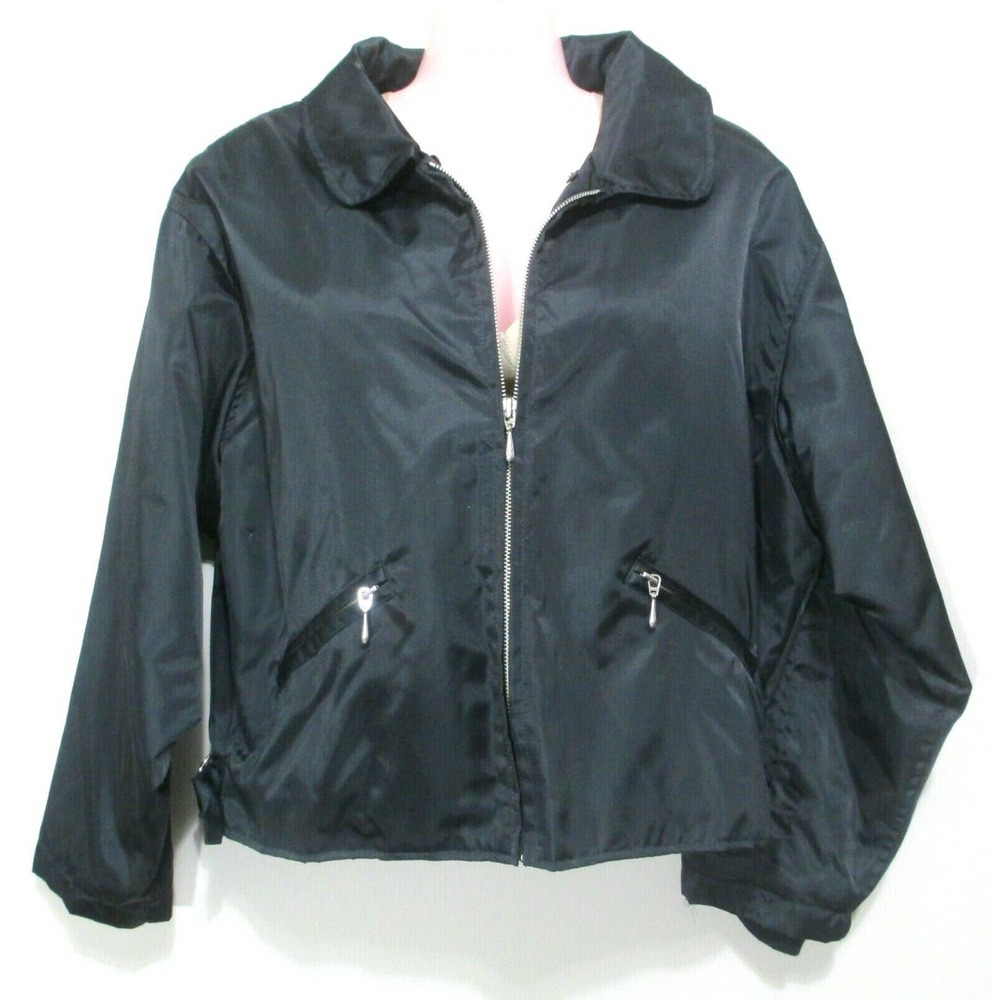 EXPRESS Women MOTO Jacket Size S Black Nylon Cropped Zip NWT $90